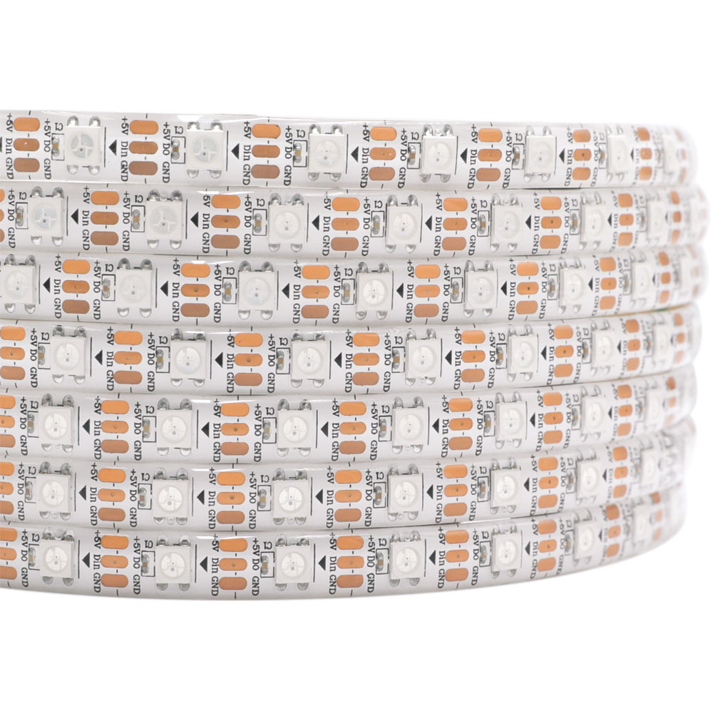 DC5V WS2812B IP65 Waterproof 18LEDs/Ft Addressable Led Strip Arduino DC5V WS2812B IP65 Waterproof 18LEDs/Ft Addressable Led Strip Arduino